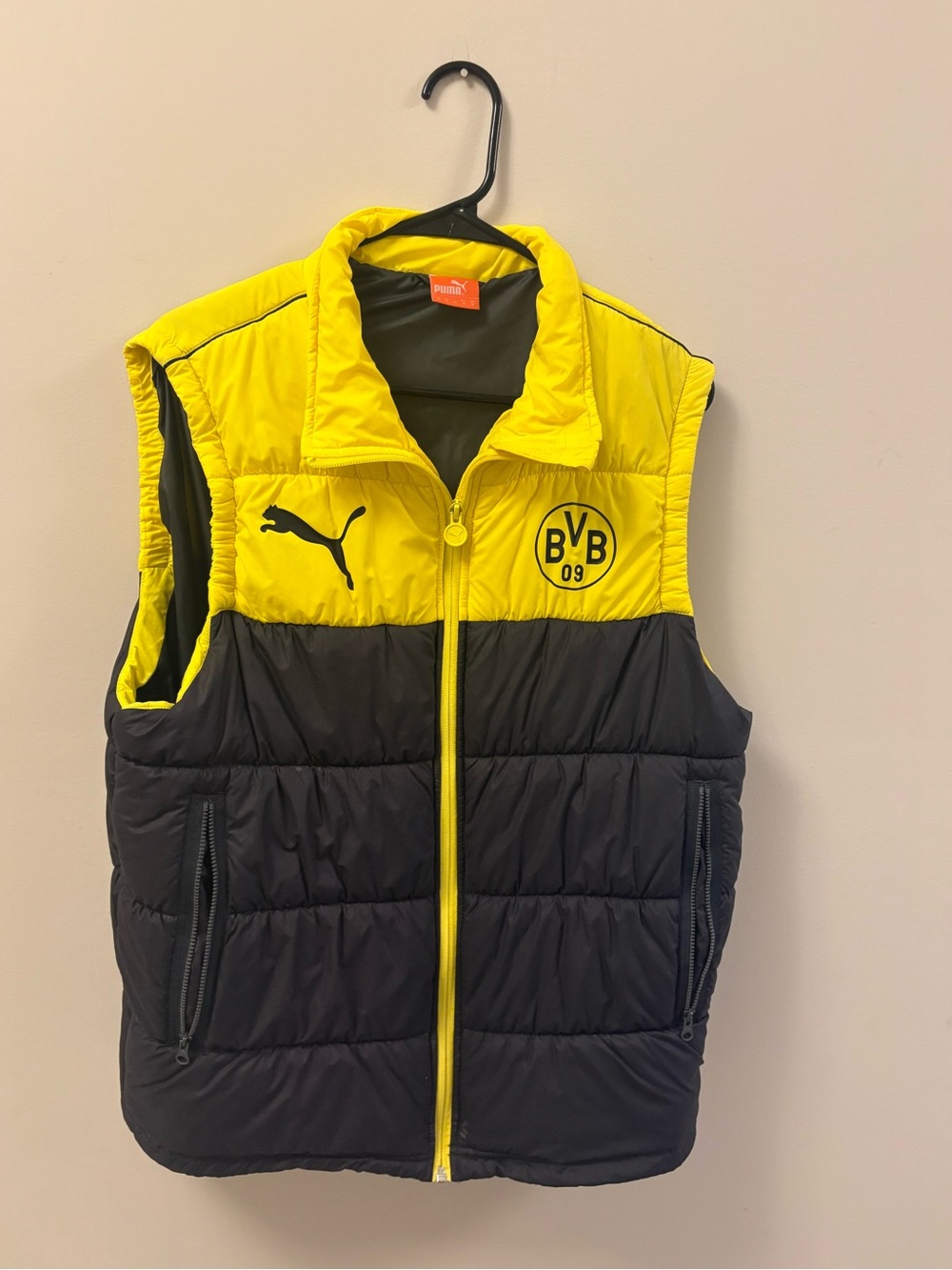 Borussia Dortmund Puma Yellow and Black BVB 09 Quilted Vest